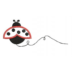 Stickmuster - Ladybug Swirl